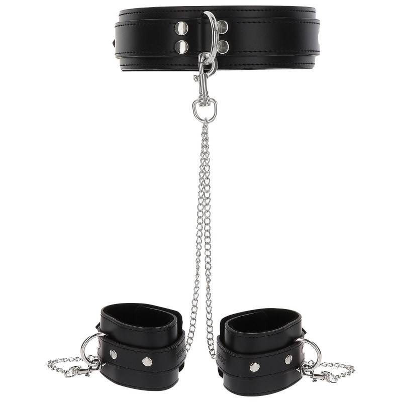 Collier et Menottes de poignets Heavy Taboom Noir