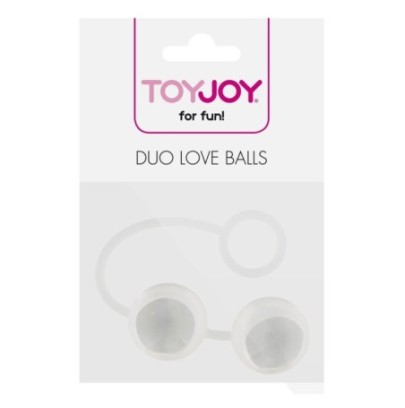 Boules de Geisha en verre Duo Love 2.6cm Transparentes