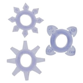 3 cockrings mini Tickle C-Rings Violet- Cockrings Flexibles en stock sur Fun et plaisirs