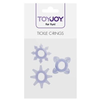 3 cockrings mini Tickle C-Rings Violet