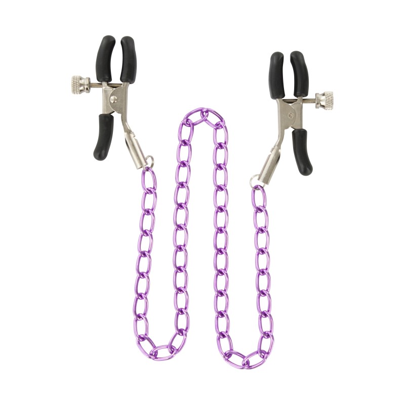 Pinces pour tétons Nipple Chain Purple