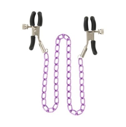 Pinces pour tétons Nipple Chain Purple- Pinces à Seins en stock sur Fun et plaisirs