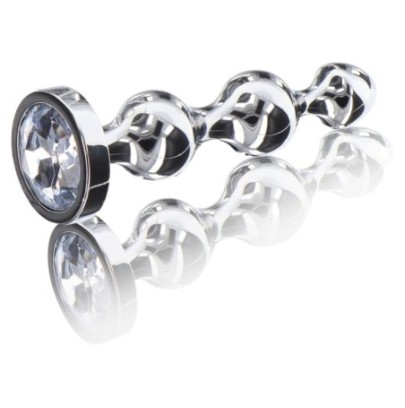 Plug Bijou Diamond Stard Beads M 10.5 x 2.5cm- Bijoux Anal en stock sur Fun et plaisirs