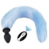 Plug Queue vibrant Fox Tail Vibe 6.5 x 3.2cm Queue 40cm Bleue