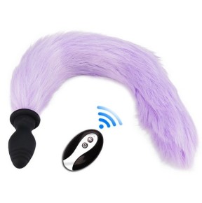 Plug Queue vibrant Fox Tail Vibe 6.5 x 3.2cm Queue 40cm Violette- Plugs Vibrants en stock sur Fun et plaisirs