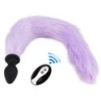 Plug Queue vibrant Fox Tail Vibe 6.5 x 3.2cm Queue 40cm Violette