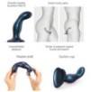 Plug Silicone Snaky Strap-On-Me M 14 x 3.8cm Bleu