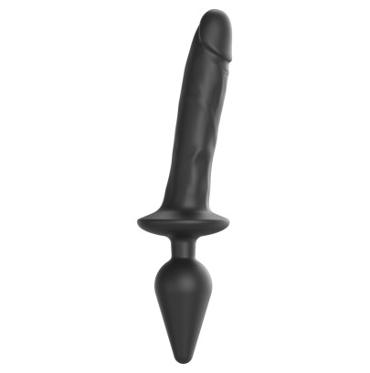 Plug Dildo Switch Realistic Strap-On-Me L 16 x 3.4cm Noir- Godes Doubles en stock sur Fun et plaisirs