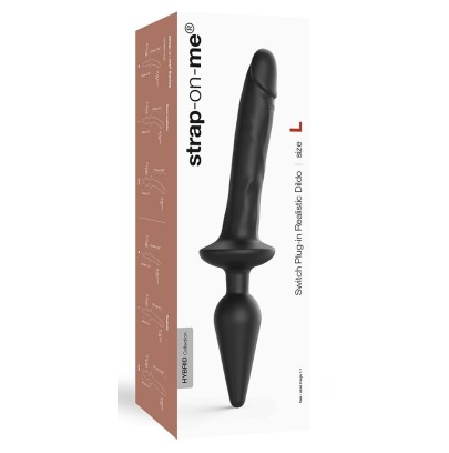 Plug Dildo Switch Realistic Strap-On-Me L 16 x 3.4cm Noir