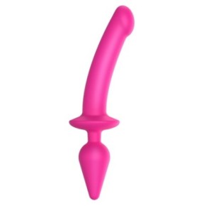 Plug Dildo SWITCH Strap-On-Me XXL 18 x 4cm Rose- Godes Doubles en stock sur Fun et plaisirs