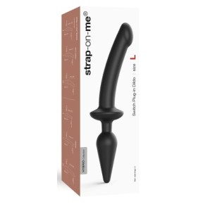 Plug Dildo Switch Strap-On-Me XXL 18 x 4cm Noir