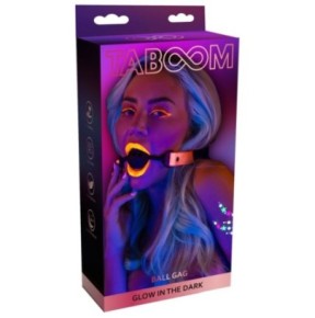 Bâillon Boule phosphorescent Glow Pink Taboom 40mm