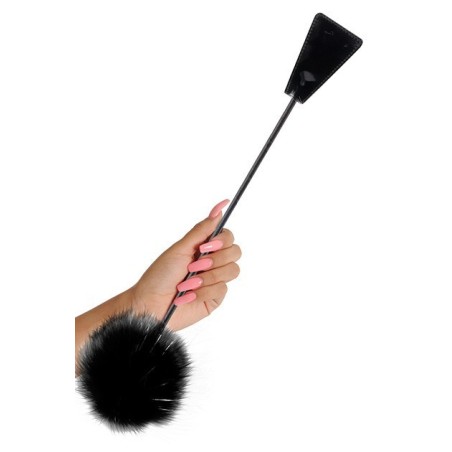 Cravache Feather Crop Noire 50 cm