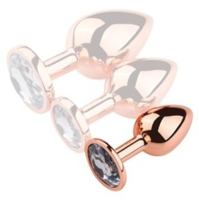 Plug Bijou anal PinkyGold S 6.5 x 2.7cm Bijou transparent- Bijoux Anal en stock sur Fun et plaisirs