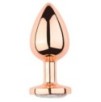 Plug Bijou anal PinkyGold L 8.5 x 4cm Bijou transparent