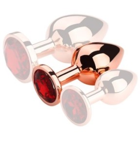 Plug Bijou anal RedGold M 7.5 x 3.3cm Bijou Rouge- Bijoux Anal en stock sur Fun et plaisirs