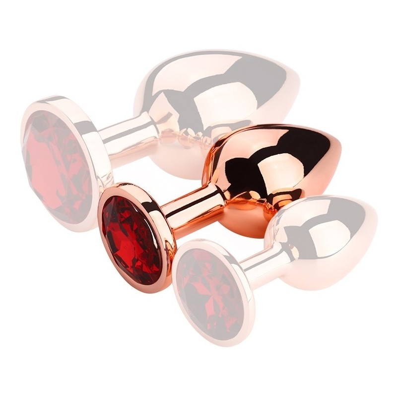 Plug Bijou anal RedGold M 7.5 x 3.3cm Bijou Rouge