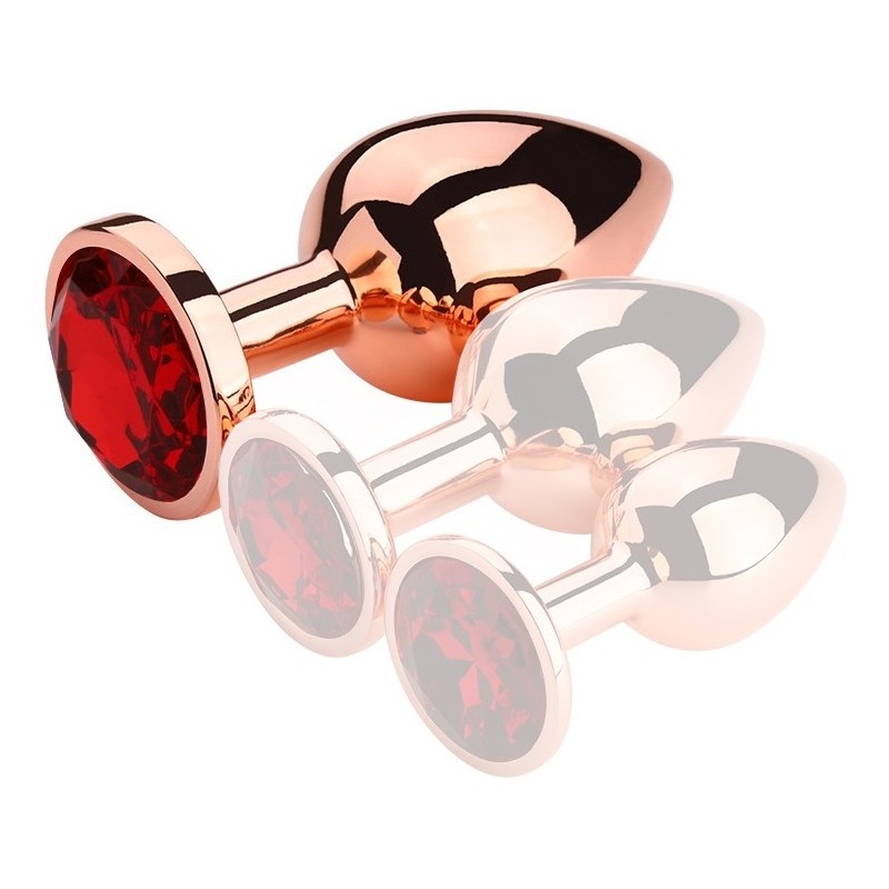 Plug Bijou anal RedGold L 8.5 x 4cm Bijou Rouge