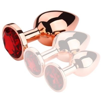 Plug Bijou anal RedGold L 8.5 x 4cm Bijou Rouge- Bijoux Anal en stock sur Fun et plaisirs