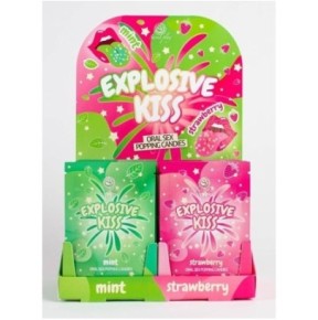 Pack de 48 bonbons Poudre pétillante Explosive Kiss Menthe et Fraise