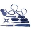 Coffret Bondage Sm Obedience 10 Pièces Bleu