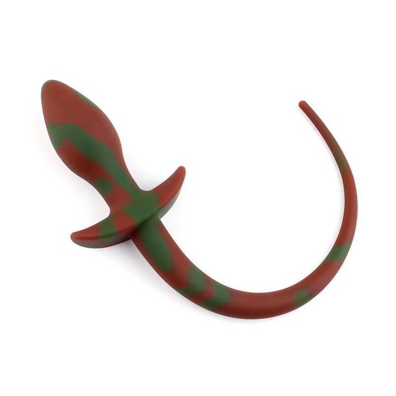 Plug Queue de chien Dog Tail 7.5 x 3.1cm Marron-Vert