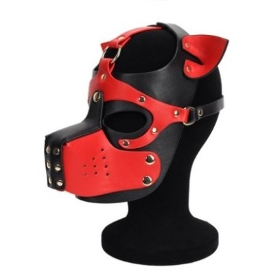 Masque Puppy Dog Ixo Noir-Rouge- Puppy Play