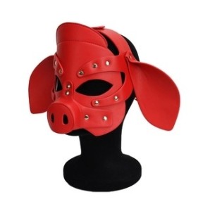 Masque Pig Grox Rouge- Cagoules & Masques en stock sur Fun et plaisirs