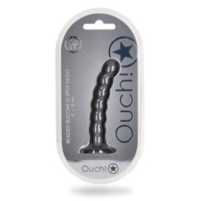 Plug Beaded G-Spot S 13 x 2.5cm Gris