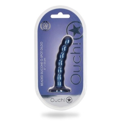 Plug Beaded G-Spot S 13 x 2.5cm Bleu