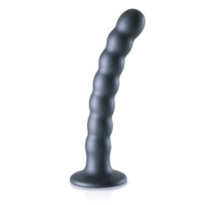 Plug Beaded G-Spot M 16.5 x 2.5cm Gris- PLUG ANAL SILICONE en stock sur Fun et plaisirs