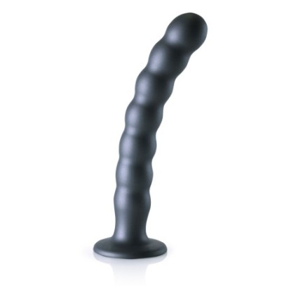 Plug Beaded G-Spot L 20.5 x 3.2cm Gris- PLUG ANAL SILICONE en stock sur Fun et plaisirs