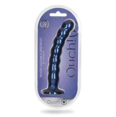 Plug Beaded G-Spot L 20.5 x 3.2cm Bleu