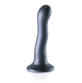 Plug Curvy G-Spot 17 x 3.5cm Gris- PLUG ANAL SILICONE en stock sur Fun et plaisirs