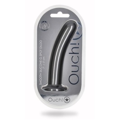 Plug Smooth G-Spot L 17 x 3.5cm Gris