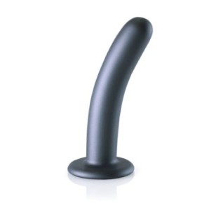 Plug Smooth G-Spot M 14.5 x 3cm Gris- PLUG ANAL SILICONE en stock sur Fun et plaisirs