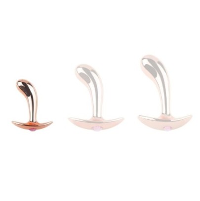 Plug bijou en métal Incurve S 7 x 2cm- Bijoux Anal en stock sur Fun et plaisirs