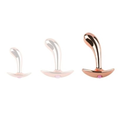 Plug bijou en métal Incurve L 12 x 3.5cm- Bijoux Anal en stock sur Fun et plaisirs