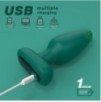 Plug vibrant Silicone Visual 10 x 4.2cm Vert