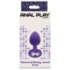 Plug Bijou Diamond Booty S 6 x 2.8cm Violet