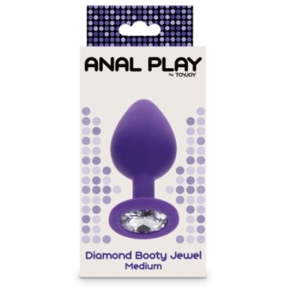 Plug Bijou Diamond Booty M 7 x 3.5cm Violet