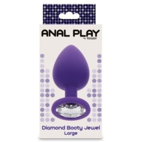 Plug Bijou Diamond Booty L 9 x 4cm Violet