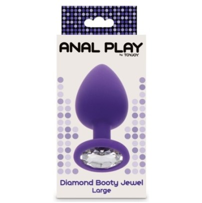 Plug Bijou Diamond Booty L 9 x 4cm Violet