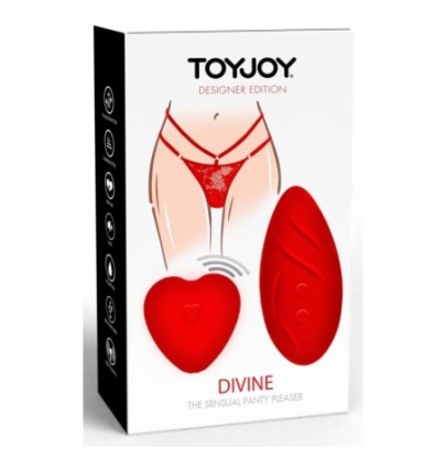 Stimulateur de clitoris avec culotte dentelle Divine Panty Rouge