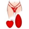 Stimulateur de clitoris avec culotte dentelle Divine Panty Rouge