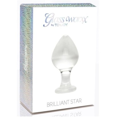 Plug en verre Brilliant Star 8 x 4.5cm