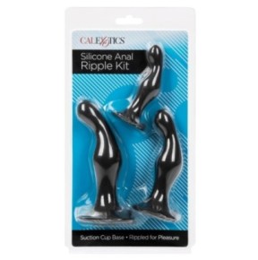 Kit 3 Plugs Silicone Ripple Kit Noirs