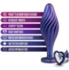 Plug Bijou Anal Silicone Swirling Bling 10 x 3.5cm