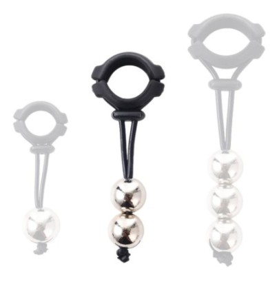 Anneau avec boules pendantes Cock Head Ball M | Poids 360g- Cockrings Flexibles en stock sur Fun et plaisirs