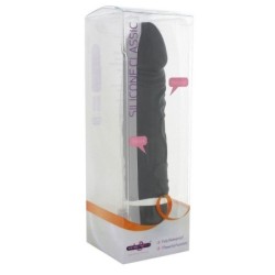 Dildo vibrant Classic Silicone Noir 15 x 4cm